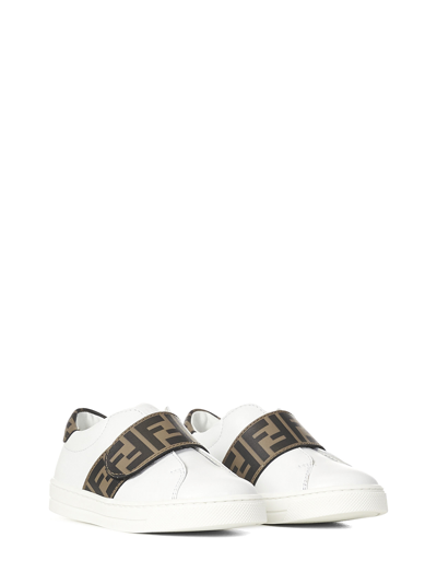 Shop Fendi Kids Sneakers In White