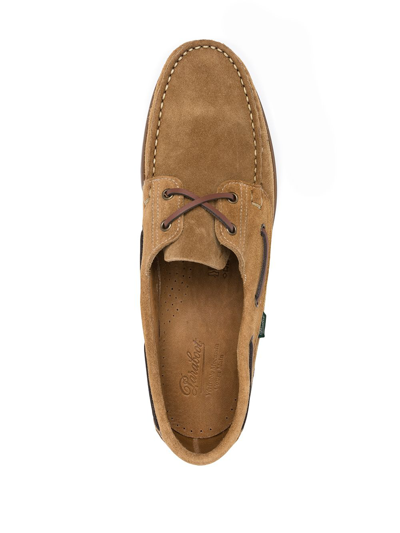 Shop Paraboot Barth Leather Loafers In Brown