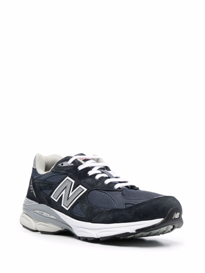 Shop New Balance 990v3 Sneakers In Blue