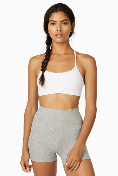 Shop Beyond Yoga Spacedye Slim Racerback Bra In White