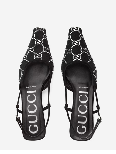 Shop Gucci Gg Slingback Pumps In Black