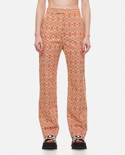 Shop Colville Twisted Cotton Trousers In Orange