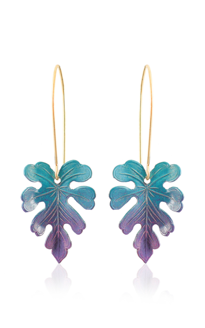 Shop We Dream In Colour Women's Bahia Gold-plated Brass Earrings In Blue