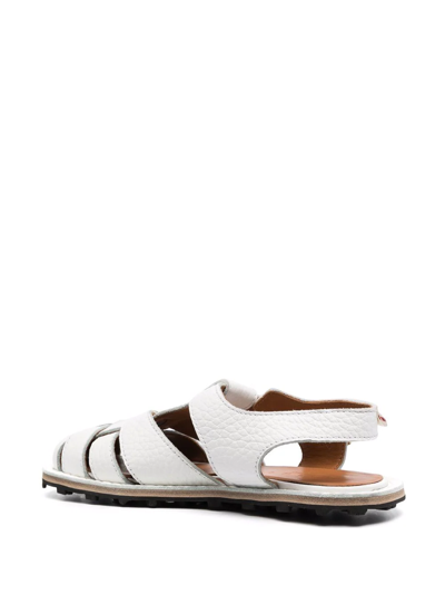 Shop Marni Closed-toe Sandals In Weiss