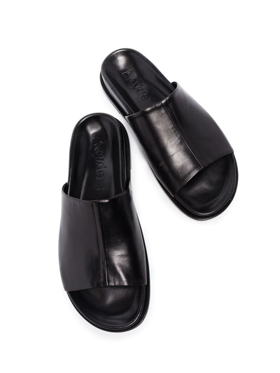 Shop Aeyde Ada Slip-on Slides In Black