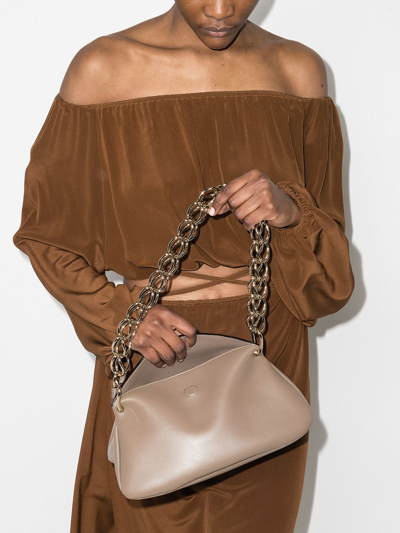 Shop Chloé Juana Chain-strap Shoulder Bag In Neutrals