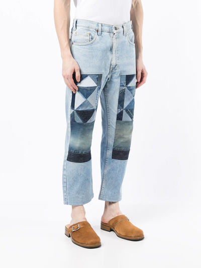 Shop Children Of The Discordance Ny Old Patch Jeans In Blau