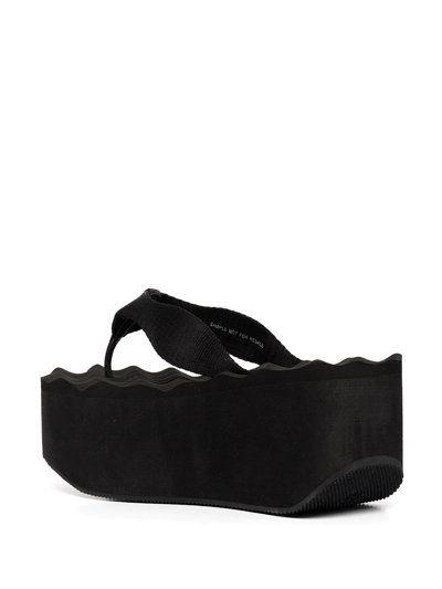 Shop Alexander Wang Warp-wedge Thong Sandals In Schwarz