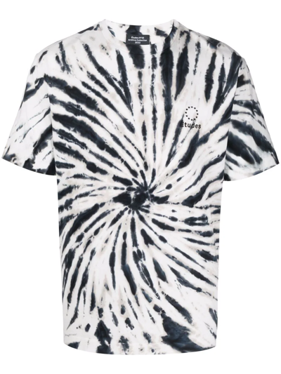 Etudes Studio Tie Dye-print Short-sleeved T-shirt In Weiss