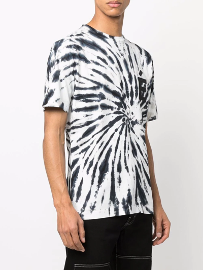 Shop Etudes Studio Tie Dye-print Short-sleeved T-shirt In White