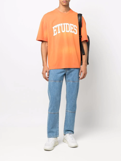 Etudes Studio Orange Spirit 'études' University T-shirt In Orange