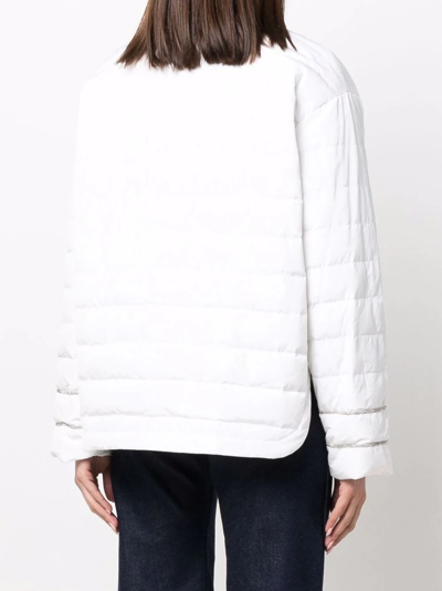 Fabiana Filippi Pointed-collar Padded Jacket In White