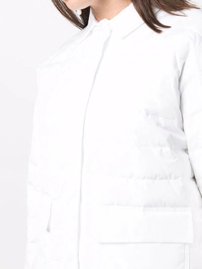 Fabiana Filippi Pointed-collar Padded Jacket In White