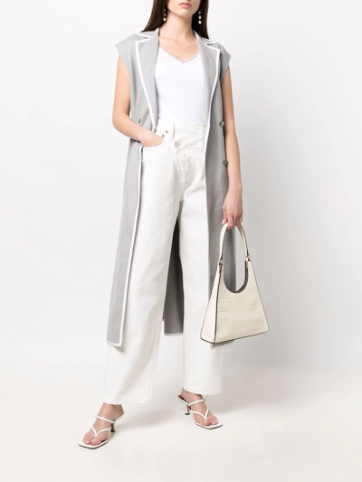Fabiana Filippi Sleeveless Double-breasted Coat In Grau