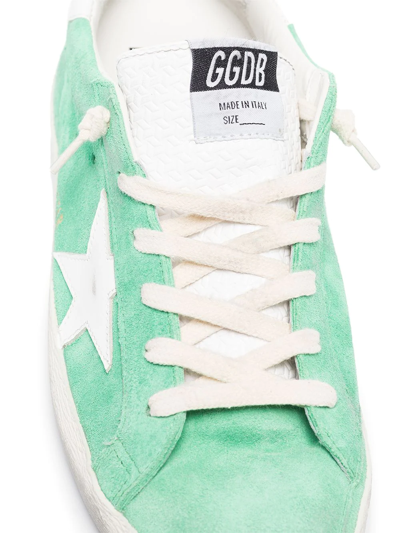 Shop Golden Goose Super-star Low-top Sneakers In Green