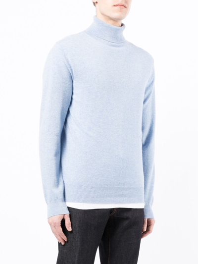 N•peal The Trafalgar Roll Neck Sweatshirt In Blau