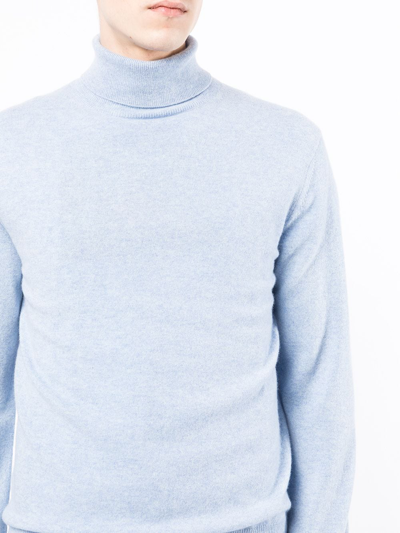N•peal The Trafalgar Roll Neck Sweatshirt In Blau