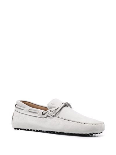 Shop Tod's City Gommino Driving Shoes In Grau