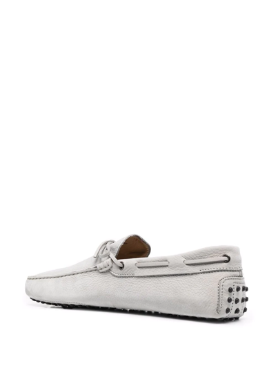 Shop Tod's City Gommino Driving Shoes In Grau