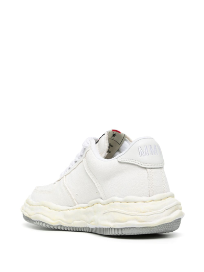 Maison Mihara Yasuhiro Wayne Leather Low Top Sneakers In White