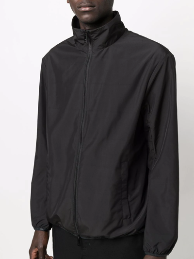 Shop Armani Exchange Zipped Blouson Jacket In Black