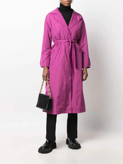Herno Techno Fabric Trench Coat In Rosa