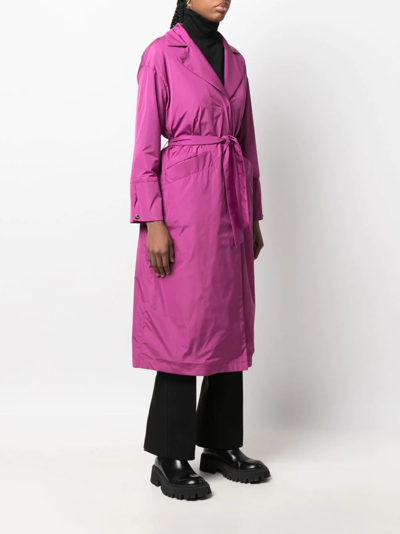 Herno Techno Fabric Trench Coat In Rosa