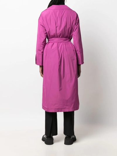 Herno Techno Fabric Trench Coat In Rosa