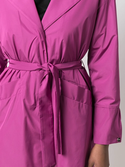 Herno Techno Fabric Trench Coat In Rosa