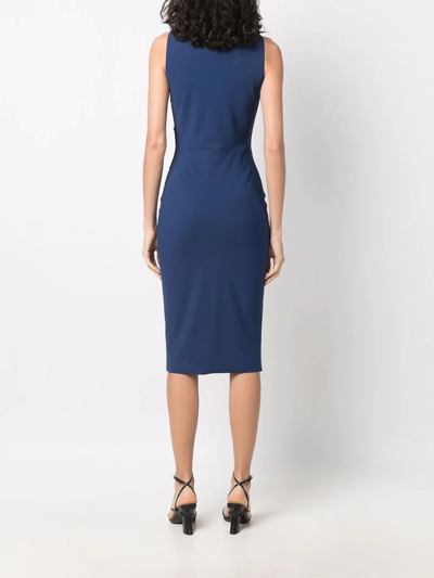 Shop Le Petite Robe Di Chiara Boni Toko Tie-waist Sleeveless Dress In Blau