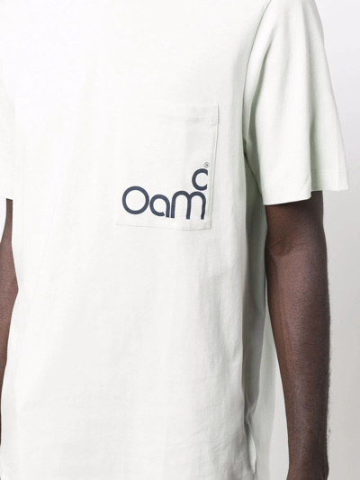Shop Oamc Logo-print Short-sleeved T-shirt In Grün