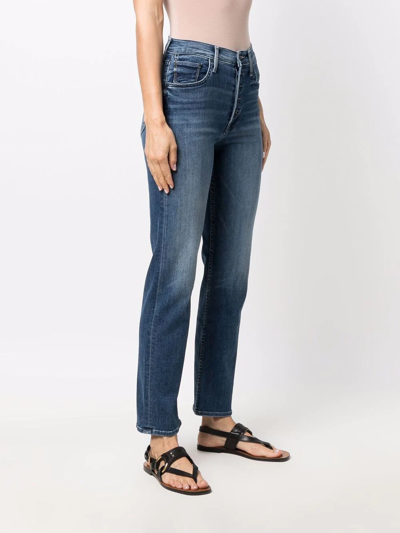 Shop Mother Tomcat Ankle-cut Slim Jeans In Blau