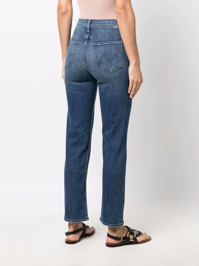 Shop Mother Tomcat Ankle-cut Slim Jeans In Blau