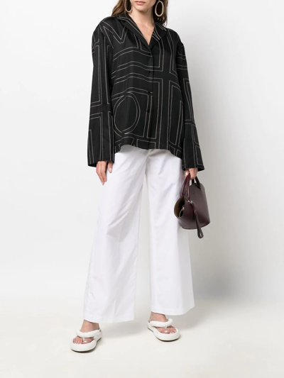 Aspesi Elasticated Straight-leg Trousers In Weiss