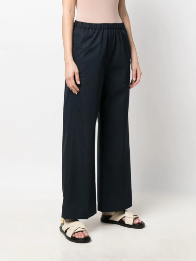 Shop Aspesi Poplin Straight-leg Trousers In Blau