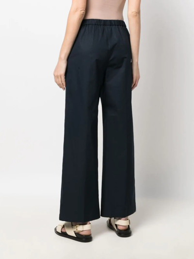 Shop Aspesi Poplin Straight-leg Trousers In Blau