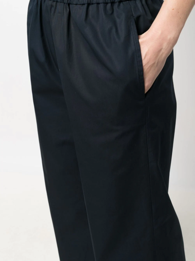 Shop Aspesi Poplin Straight-leg Trousers In Blau