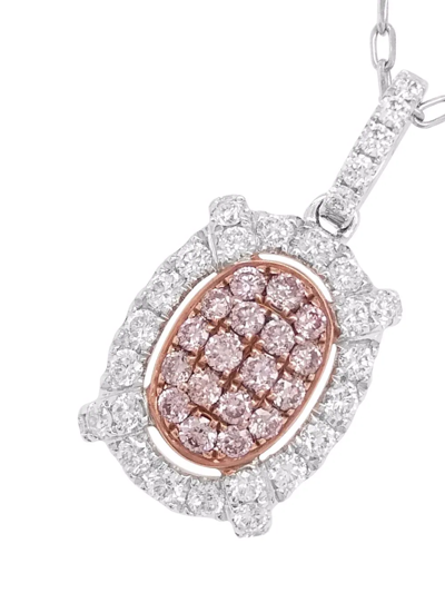 Hyt Jewelry Platinum Argyle Pink Diamond Pendant Necklace In Silber