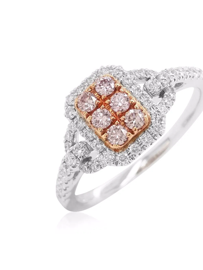 Hyt Jewelry Platinum Argyle Pink Diamond Engagement Ring In Silber