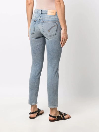 Shop Dondup Marilyn Slim-fit Cropped Jeans In Blau