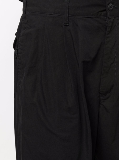 Shop Yohji Yamamoto High-waisted Wide Leg Trousers In Schwarz