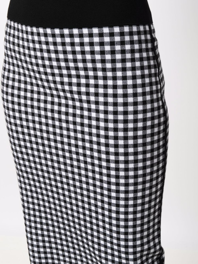 Shop Michael Kors Checked Pencil Skirt In Schwarz