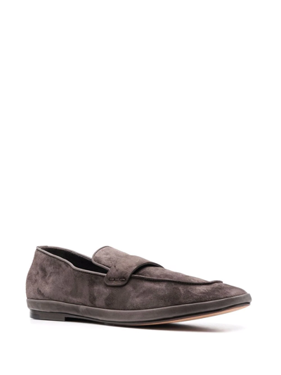 Shop Henderson Baracco Ernest Round-toe Loafers In Braun