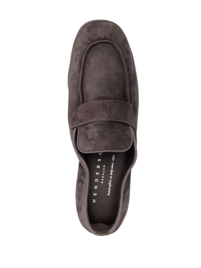 Shop Henderson Baracco Ernest Round-toe Loafers In Braun