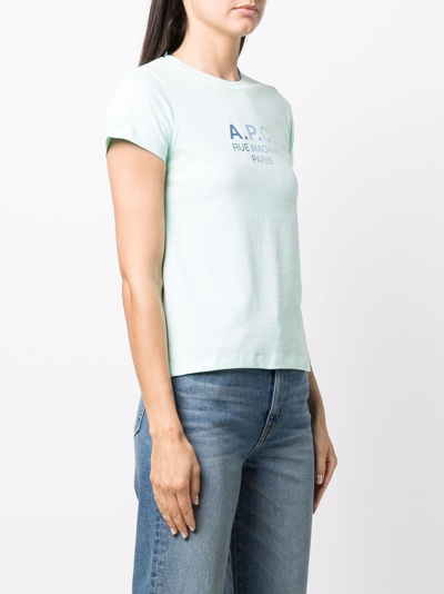 Apc T-shirt With Gradient Logo In Grün