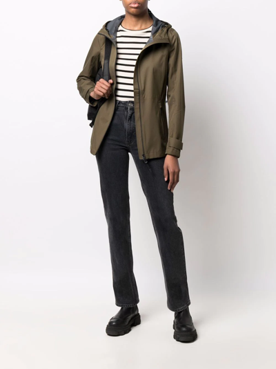 Woolrich Zip-up Hooded Jacket In Grün