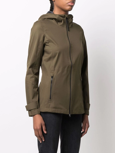 Woolrich Zip-up Hooded Jacket In Grün