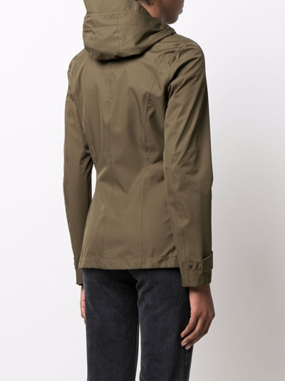 Woolrich Zip-up Hooded Jacket In Grün