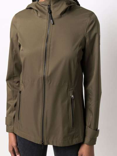 Woolrich Zip-up Hooded Jacket In Grün