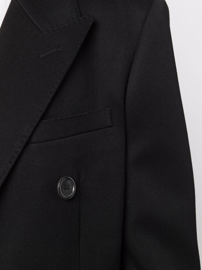 Shop Saint Laurent Double-breasted Wool Blazer In Schwarz